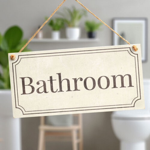 Classic Bathroom Sign