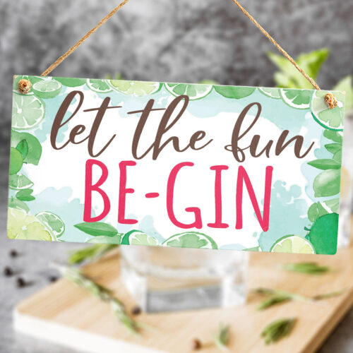 Gin Bar Sign let the fun be-gin