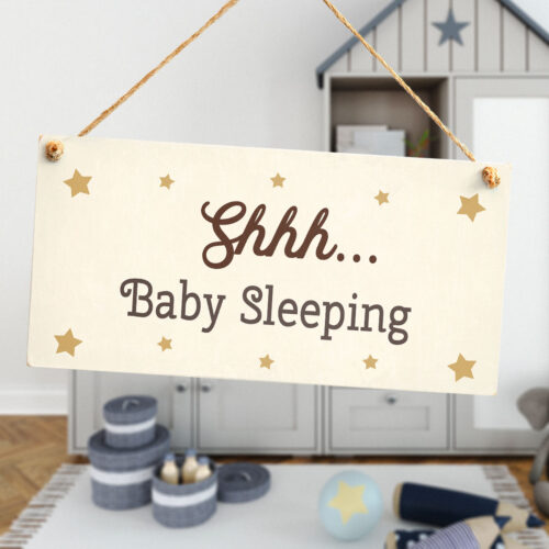 Shhh Baby Sleeping Quiet Please Nursery Sign