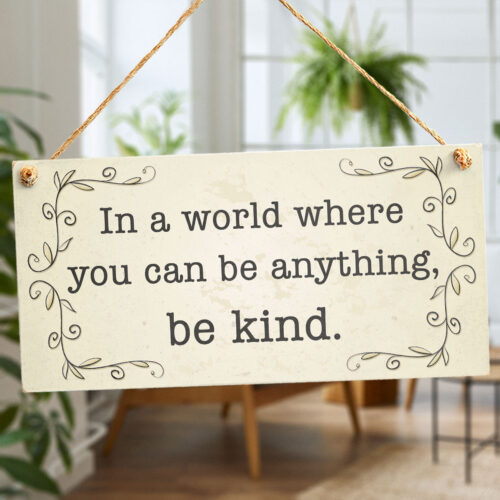 In a world where you can be anything, be kind sign