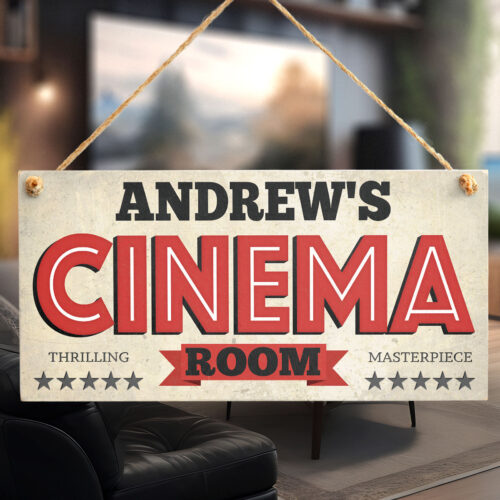 Mancave Cinema Room Sign